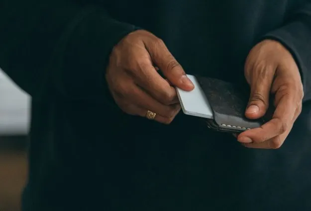The minimalist Light Phone easily fits your wallet.
