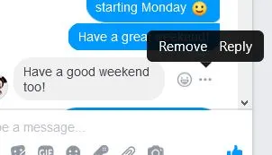 Remove message from Facebook Messenger
