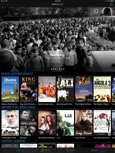 Snag Films app for free Apple TV movies