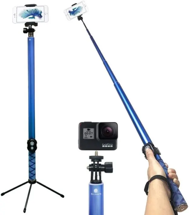 Selfie telescopio Stick trípode barra aux disparador para Cubot Dinosaur