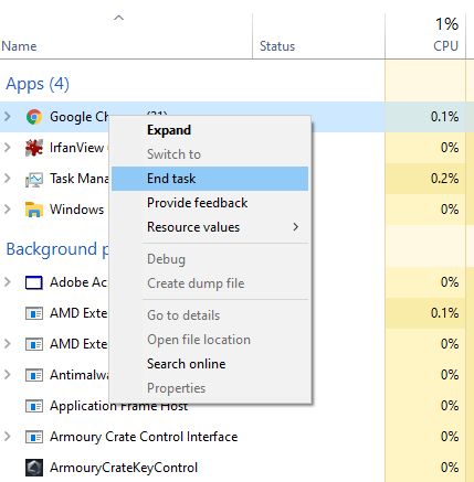 CPU End Task