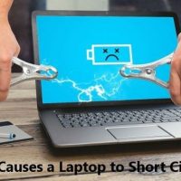 What causes a laptop to short circuit