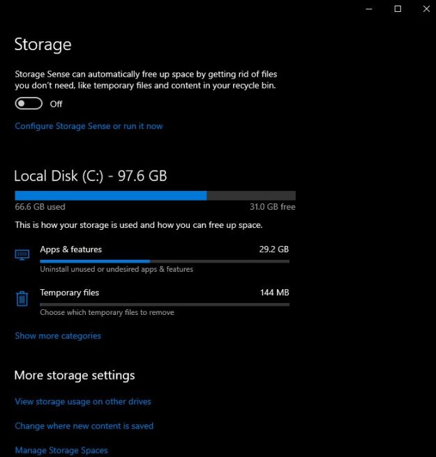 how to check storage on hdd
