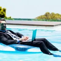 how to use a laptop in a pool